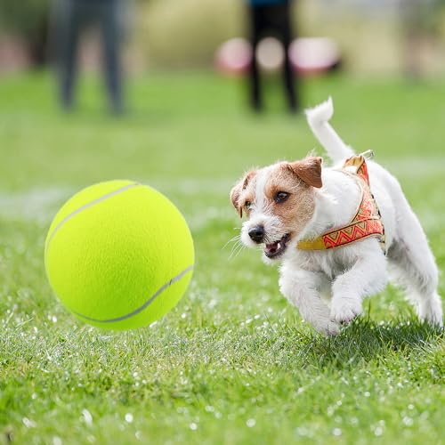 VILLFUL Großer Tennisball Für Haustiere Strapazierfähiges Nylon-Spielzeug Für Hunde Und Katzen Für Outdoor-aktivitäten Und Strandspaß