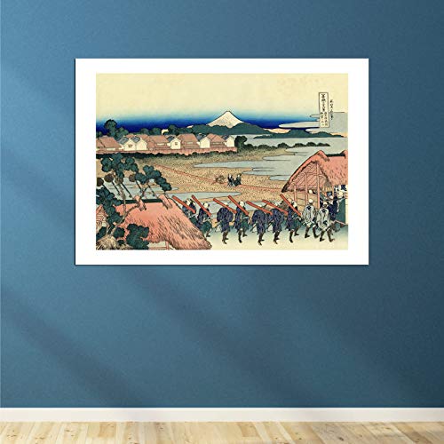 Katsushika Hokusai Nakahara Sagami impression art affiche mat XL - 4