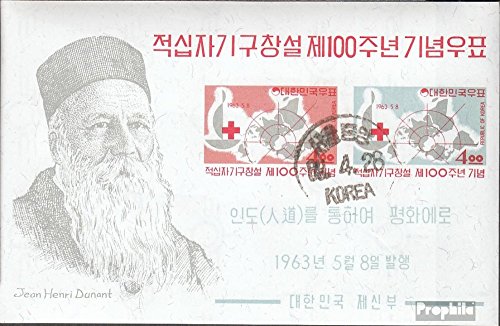Prophila Collection Sud-Corea Block 181 (Completa Edizione) 1963 Rosso Cross (Francobolli per i Collezionisti) Croce Rossa