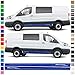 AutoDress® - Set di strisce adesive laterali per Ford Transit Custom, colore a scelta, motivo: Mountain Edition