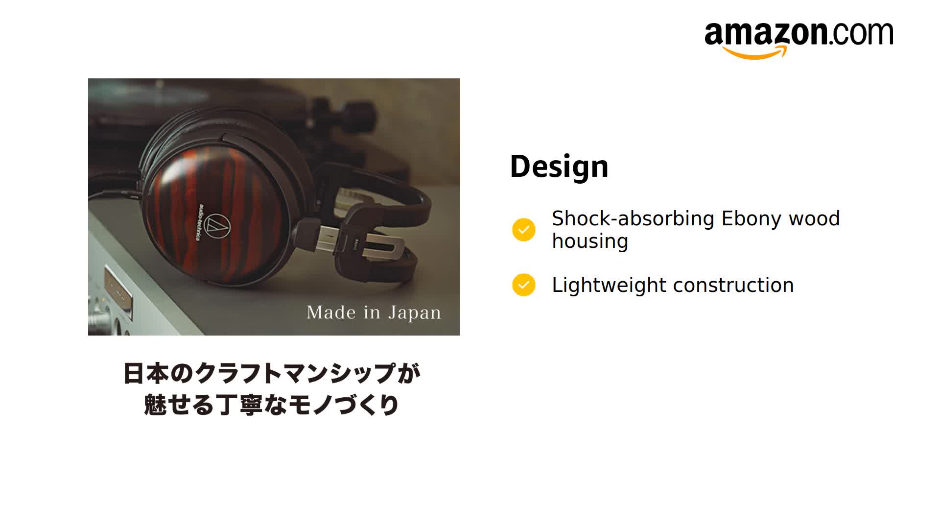 Amazon.com: Audio-Technica ATH-AWKT Closed-Back Dynamic Wooden