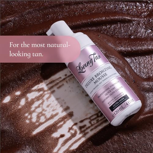 Loving Tan Deluxe Bronzing Mousse, Ultra Dark-Streak Free, Natural looking, Professional Strength Sunless Tanner- Up to 5 Self Tan Applications per Bottle, Cruelty Free, Naturally Derived DHA- 4 FL Oz - Thumbnail 5