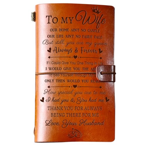 PRSTENLY Gifts for Wife, Wife Gifts Leather Journal, Anniversary Birthday Mothers Day Christmas...
