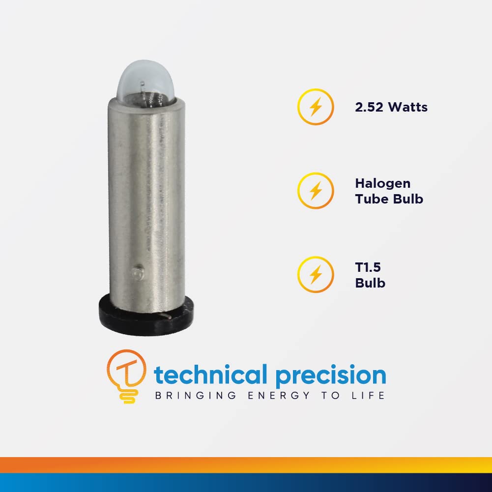 3.5V T1.5 Halogen Replacement Lamp for Welch Allyn 03000 Replacement Lamp by Technical Precision - Replacement Bulb for Welch Allyn - 1 Pack