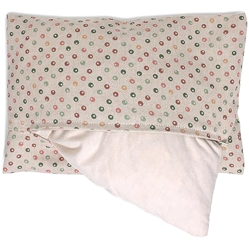 Zirbenkissen 30x20cm Bio-Baumwolle Punkte + Bio-Inlett - 100% naturrein. Duftkissen mit Zirbenspäne