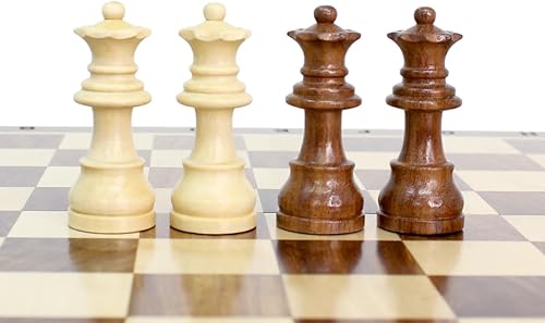 Miniatura 6 de House of Chess - Juego de ajedrez de viaje plegable magnético de madera de 10 pulgadas con 2 caballeros adicionales, 2 peones adicionales, 2 reinas