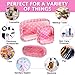 Clear Small Makeup Bag with Zipper, Nylon&PVC Cosmetic Travel Bag Preppy TSA Approved Toiletry Bag for Women Girls, Transparent Waterproof Makeup Pouches Cute Travel Bag for Purse(Small-Pink Heart)