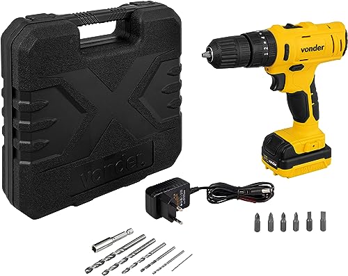 Parafusadeira/Furadeira Com Impacto A Bateria, 12 V, Fonte Bivolt Automática, Pfv 120i Vonder.