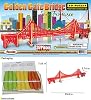 Puzzled 3D Puzzle Colorful Golden Gate Bridge Wood Craft Construction Kit Fun, Unique & Educational DIY Wooden Toy Assemble Model Pre-Colored Crafting Hobby Puzzle to Build & Decoration 37 Pieces Pack #1