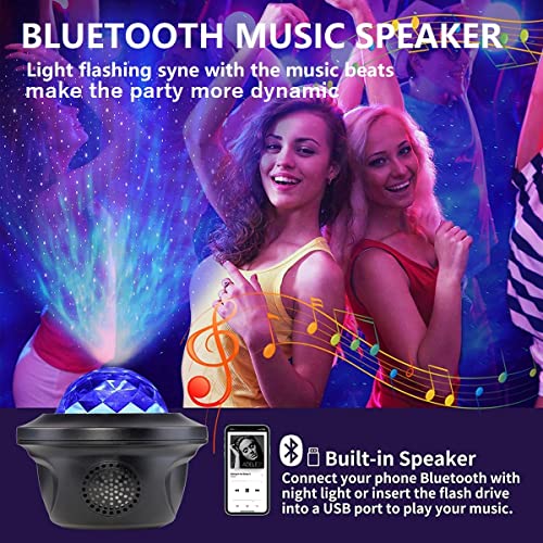 20 Lighting Effects Galaxy Projector, Large Projection Star Projector Music Speaker, Remote Control Galaxy Light, Timer Night Light Projector For Kids Adults, Led Sky Light Projecter For Bedroom Gifts #TOP2
