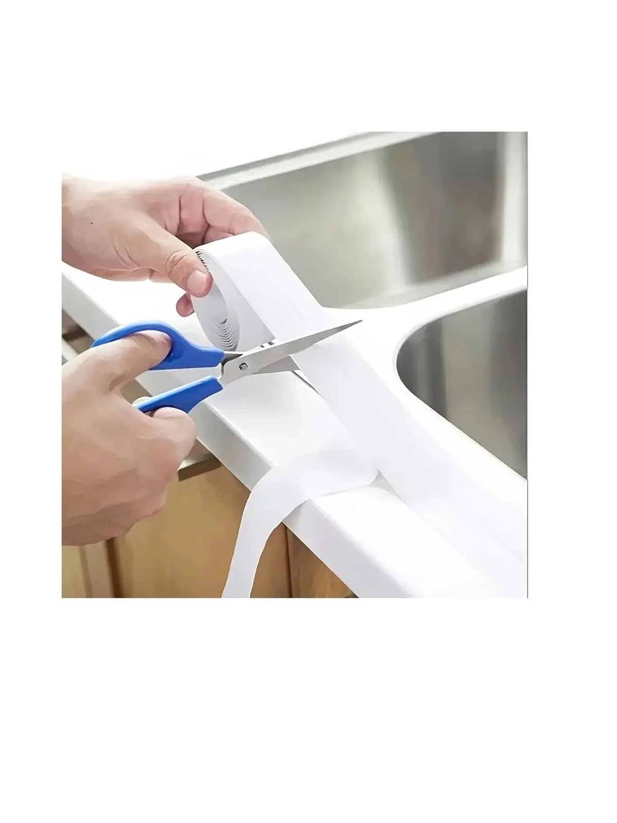 Nastro sigillante, 2 Rotoli di Adesivi murali for Bagno Nastri sigillanti Strisce adesive in PVC Nastro for Bordo lavandino Accessori da Cucina