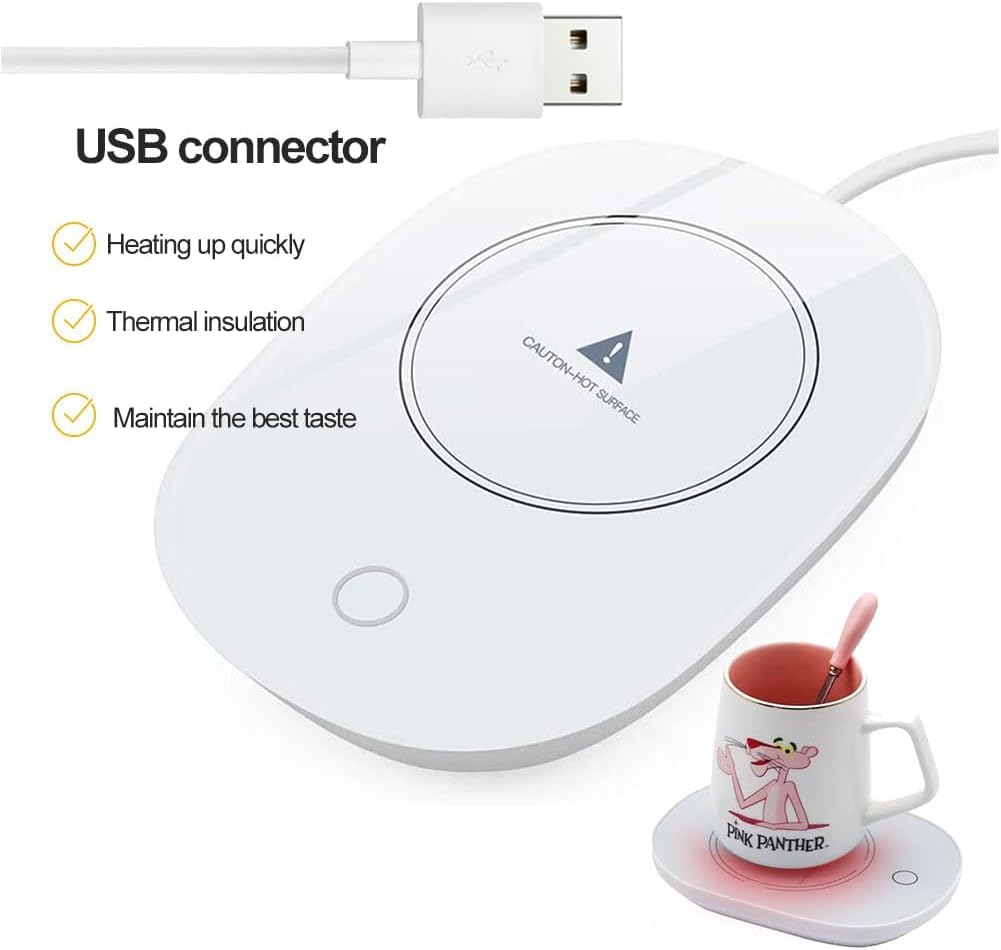 Scaldatazze,Scalda Bevande,Scalda Tazza,Scalda Tazza USB,Scaldatazze Caffè,per Caffè,Latte,Tè, Acqua,Regalo di Natale,Ldeale per la Stagione Invernale