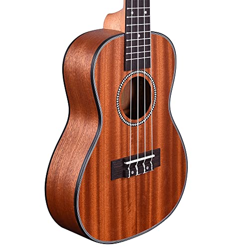 Image of Kadence Concert Sized Ukulele 24inch With Bag, Strings, Strap, Picks, Capo and Tuner (Saple Wood With Binding)