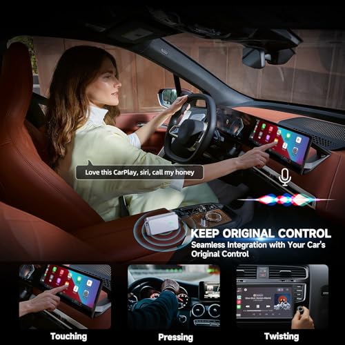 Image of Jemluse Wireless CarPlay Adapter for Apple iPhone - Multi-User Seamless Connection for Convert Wired to Wireless Car Play Adapter - No Latency from iOS 10+ to Screen w /USB C (All Silver)