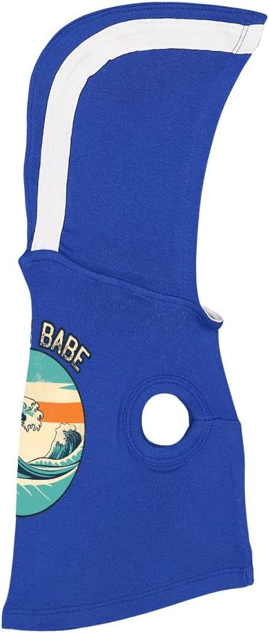 Beach Babe Dog Shirt with Hoodie - Wave Dog Hoodie - Graphic Dog Clothing - Royal White, M