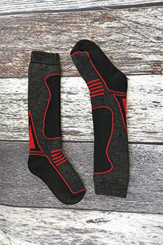 4 Pack Mens Womens Kids Extra Warm Winter Knee High Padded Wool Blend Ski Socks3