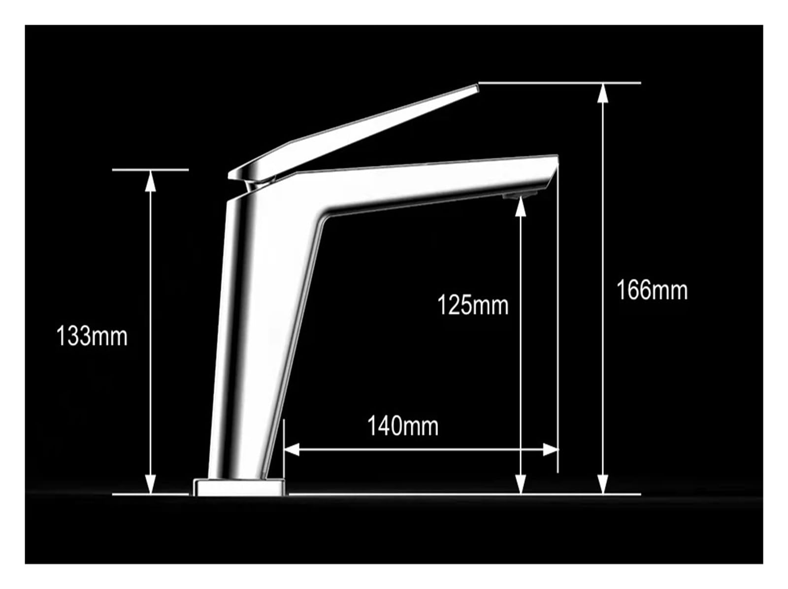 Bateria umywalkowa do łazienki Bateria umywalkowa Gourmet Bateria umywalkowa do ciepłej i zimnej wody Bateria kwadratowa(Chrome faucet)