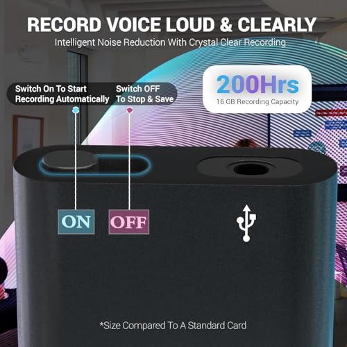 Image of DDLC Digital Mini Voice Recorders -Small Hidden Spy Super Long Storage Capacity 16 GB | Date & Time Stamp | Easy to Use | Crystal Clear Sound Digital Recording Mp3 Player (16gb Voice Recorder)