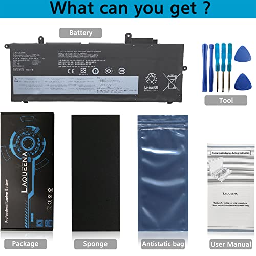 Laqueena-L17C6P71-Laptop-Battery-Compatible-with-Lenovo-ThinkPad-X280-A285-Series-L17L6P71-L17M6P71-L17M6P72-L17C6P72-01AV470-01AV471-01AV472-SB10K97617-SB10K97618-SB10K97619-SB10K97628-SB10K97629