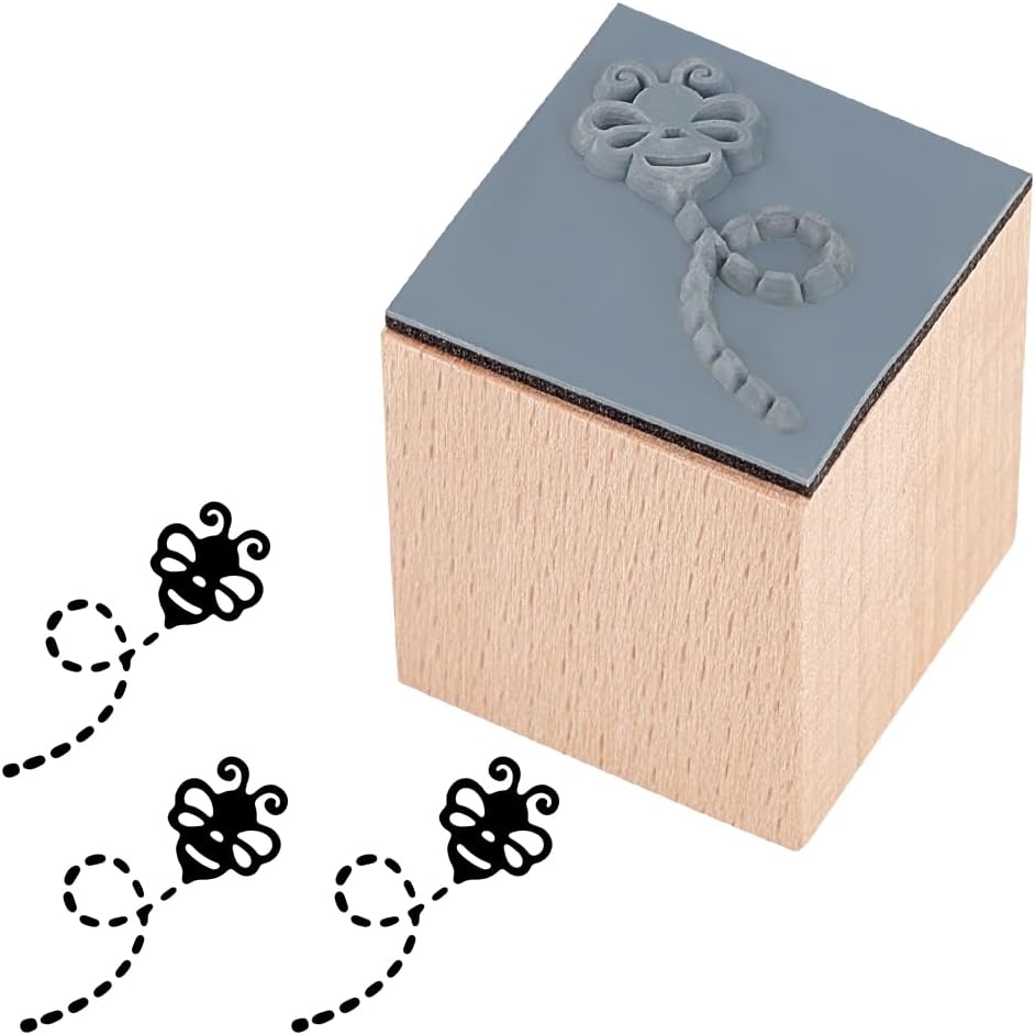 OLYCRAFT Paw Print Wooden Rubber Stamp 1x1x1.3 inch Square Rubber Stamp Small Mini Wood Stamps Decorative Mounted Rubber Stamps for Scrapbooking Card Making Planner DIY Craft Card Vintage Decor
