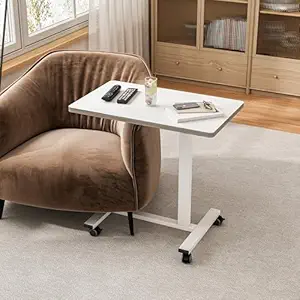Furist Over Bed Tables,Adjustable Pneumatic Bed Desk Mobile Laptop Standing Desk Computer Workstation