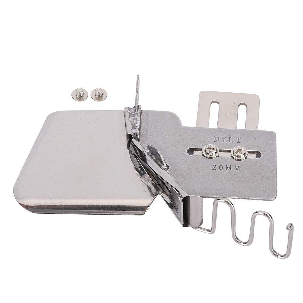 SDGBCXD Sewing machine presser foot, Industrial 4-Fold Hemmer, Professional Sewing, No Foot Change Required with 7 Adjustable Sizes for Computerized Lockstitch(20mm)
