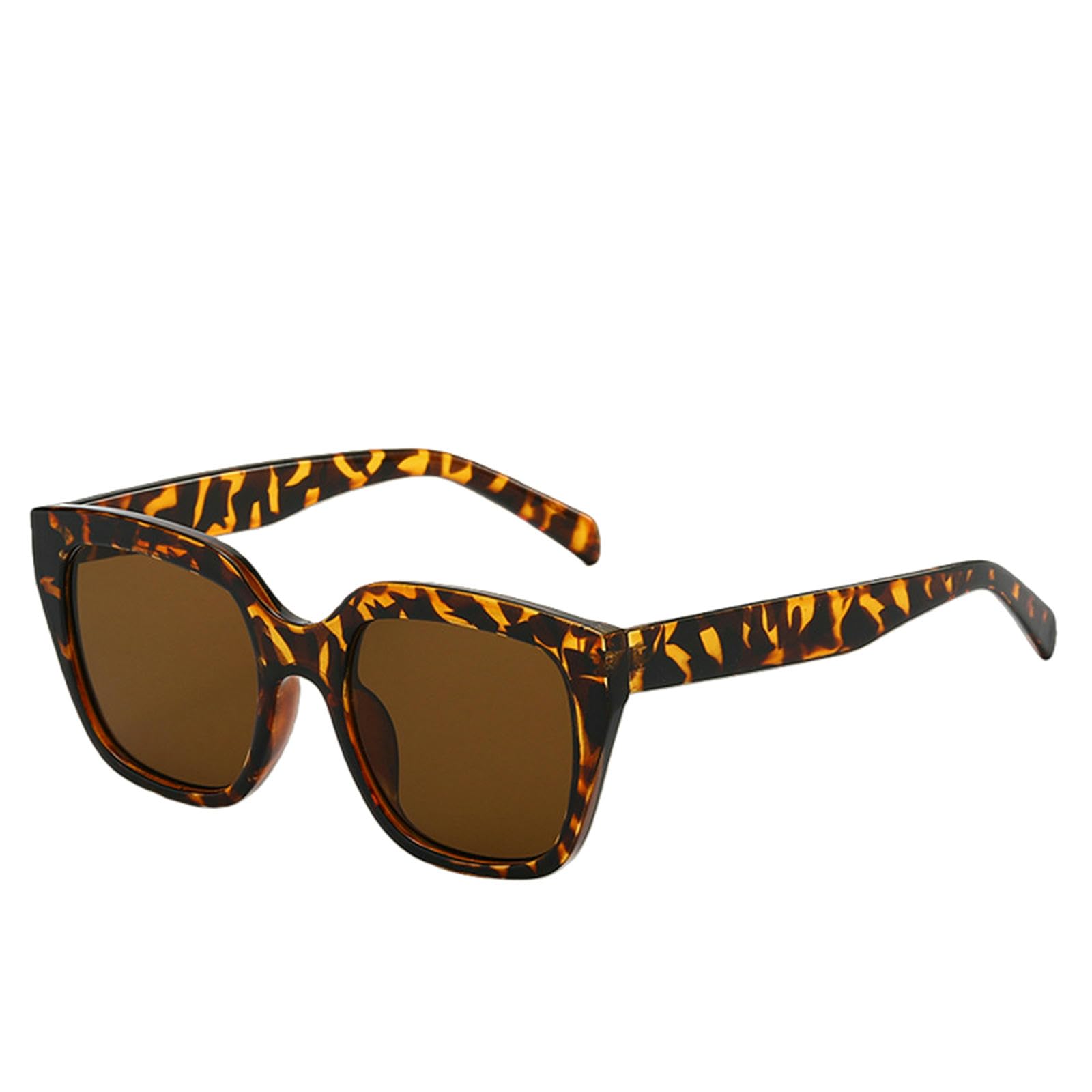 Gyios sunglasses Colorful Women Glasses Men Retro Female Shades Outdoor - Tortoiseshell Frame Brown Lens