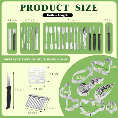 46-Piece Fruit Carving Tools Set