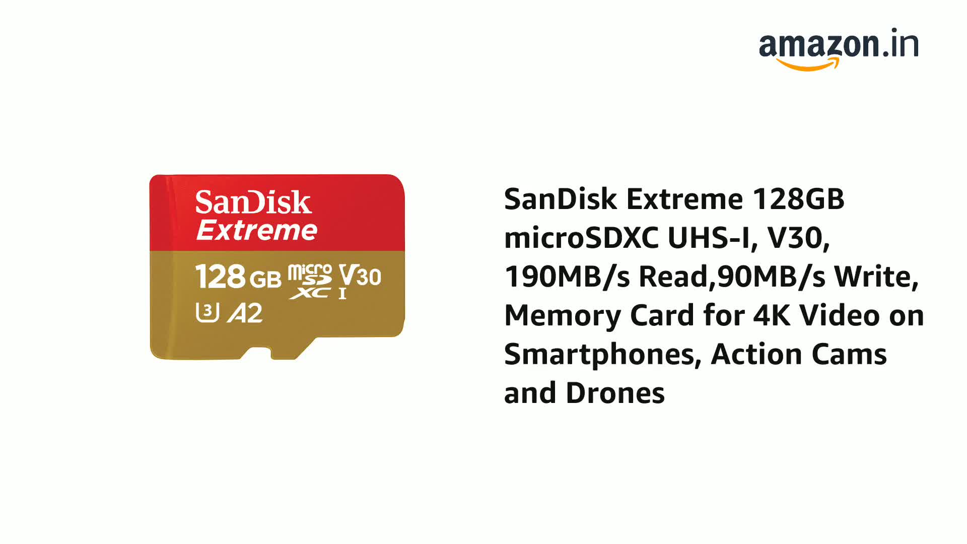 SanDisk Extreme 128GB microSDXC Memory Card