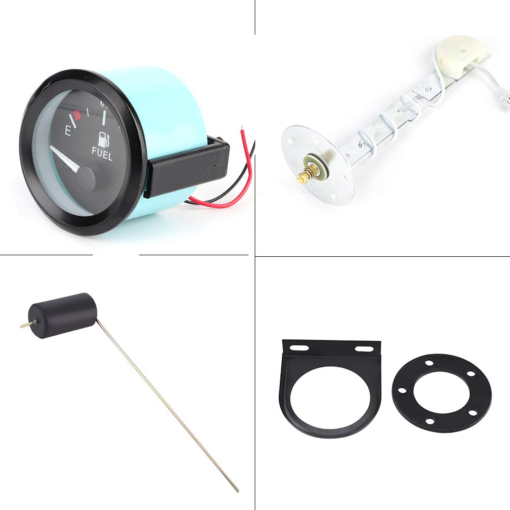 Yosoo Health Gear Medidor de nivel de combustible universal LED digital con sensor de combustible, medidor de puntero E-1/2-F de 12 V