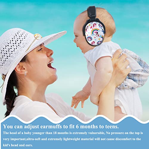 Protear Kids Ear Protection Safety Ear Muffs, Nrr 25Db Noise Reduction Children Earmuffs, Hearing Protectors For Sleeping, Studying, Airplane, Concerts, Fireworks - Unicorn With Black Band #TOP3