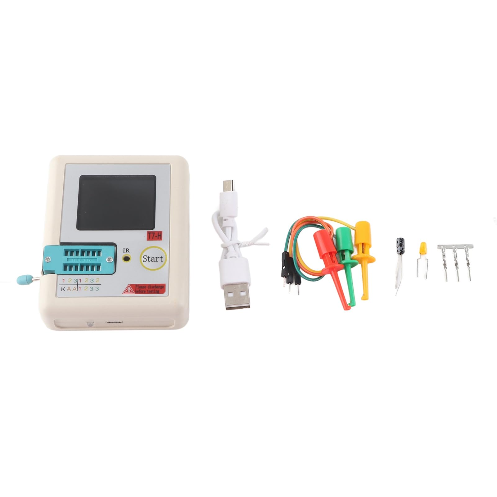 TC-T7-H TFT Transistor Tester Diodo Triodo Capacitancia Pantalla gráfica Detector de calibración automática multifunción