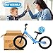 14 Inch Balance Bike for Kids 3-6 Year Old, No Pedals, Air Rubber Tires, Adjustable Height, Pedalless Bicycle for Boys, Girls, Blue