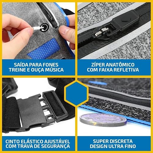 CATERPLAN® Pochete Corrida Impermeável Slim Fitness Para Celular (Rosa)