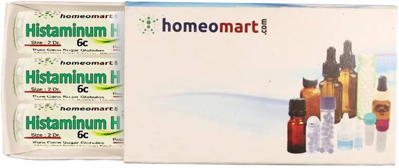 homeomart.com Histaminum Hydrochloricum Homeopathy Pellets (Pills) in 6C Potency, Pack of 3