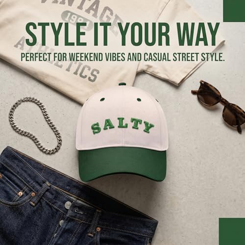 Gorra trucker bordada para playa ajustable en verde miniatura 4