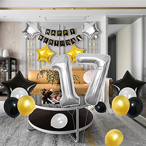 Yijunmca Set palloncini 17° compleanno festone
