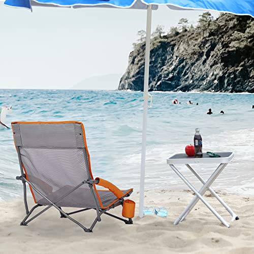 Lightweight Portable Beach Chair with Cup Holder for Adults Camping Outdoor Travel