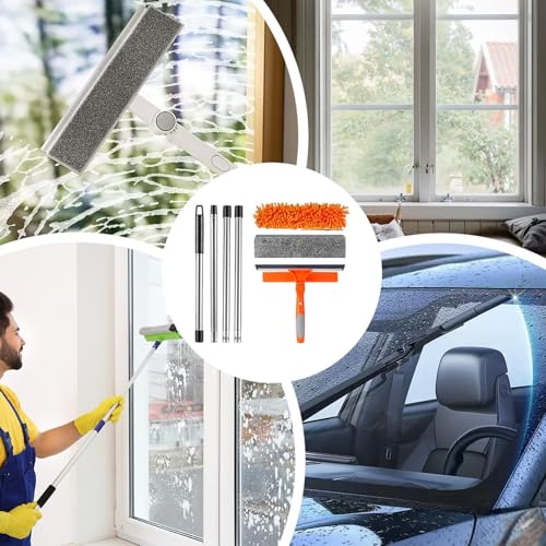 Plumero extensible para techos kit de limpieza mango largo quita telarañas 5