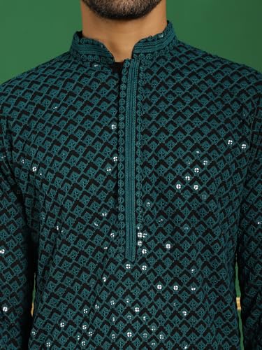 Image of Jompers Men's Cotton Embroidered Regular Kurta Sets
