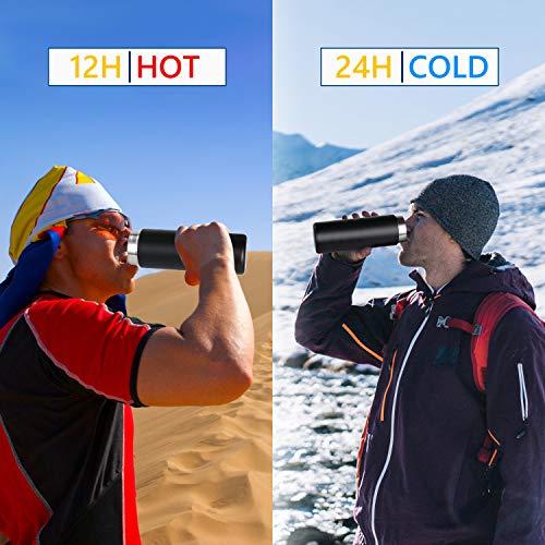 flintronic Taza de Viaje, Termo Taza 420ML/14OZ Travel Mug, Frasco de Vacío de Acero Inoxidable, Pantalla LED Táctil… - Imagen 5