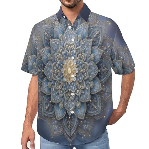 Chemise Hawaïenne Homme Mandala Idéale pour Vos Journées Plage et Soirées d'Été Décontractées