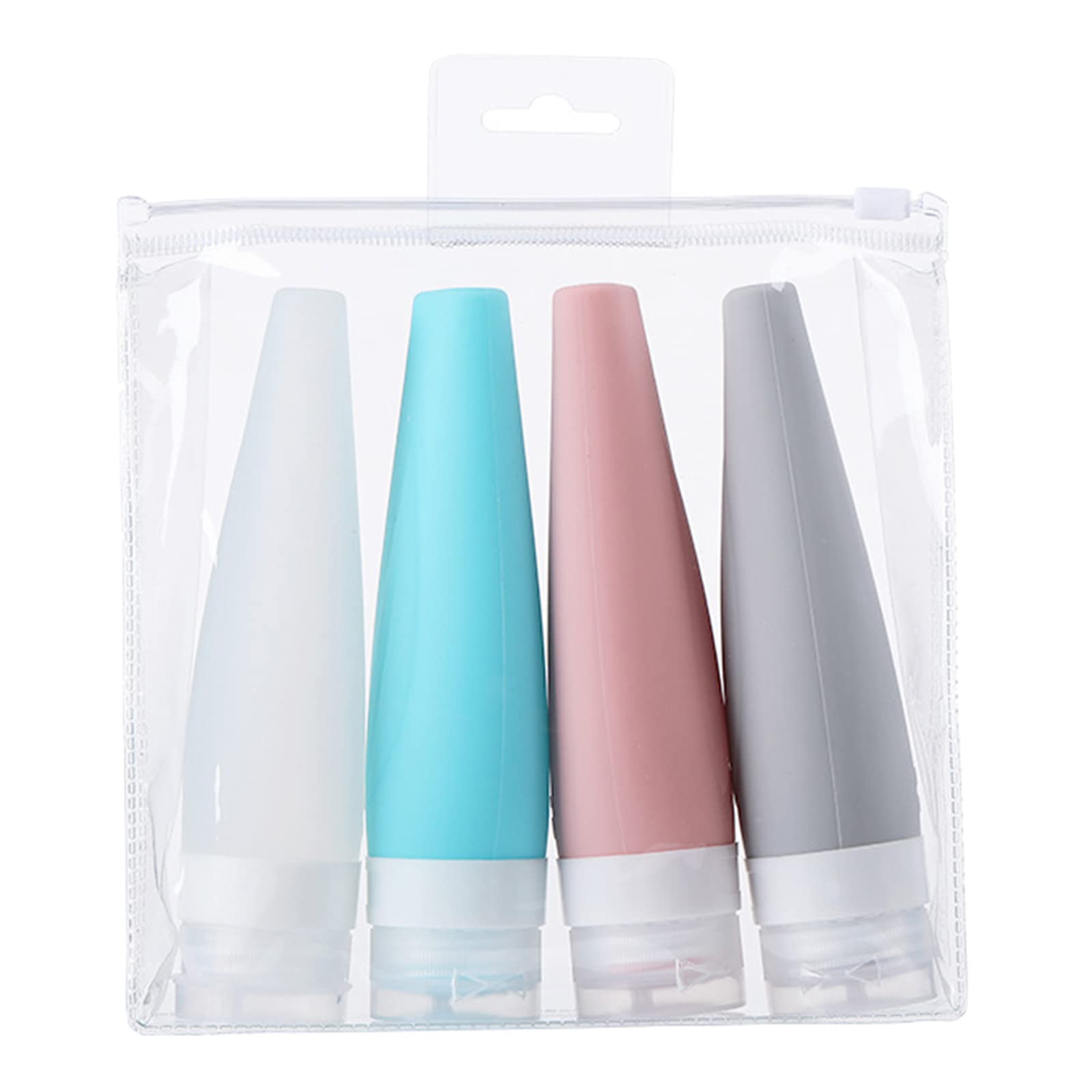 DFHINSC Travel Size Bottles Portable Empty Toiletries Containers Leak Proof Refillable Silicone Squeeze Bottle Silicone Refillable Bottles Large Small