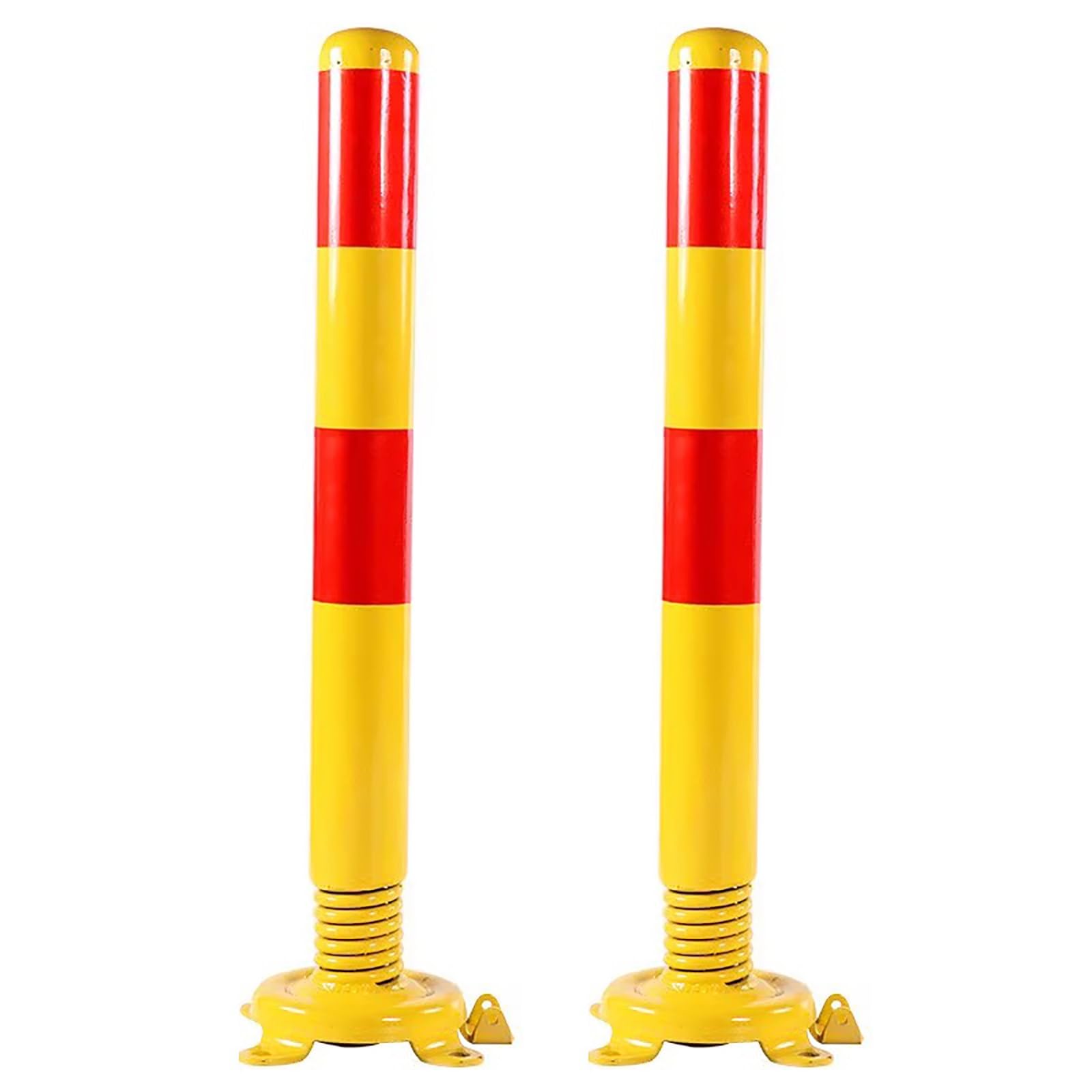 SaryEdge Traffic Delineator Posts, Driveway Blocker Safety Bollards Floor Mount, Parking Barrier For Parks Garden Pathways Streets,2 Pcs,2 Pcs
