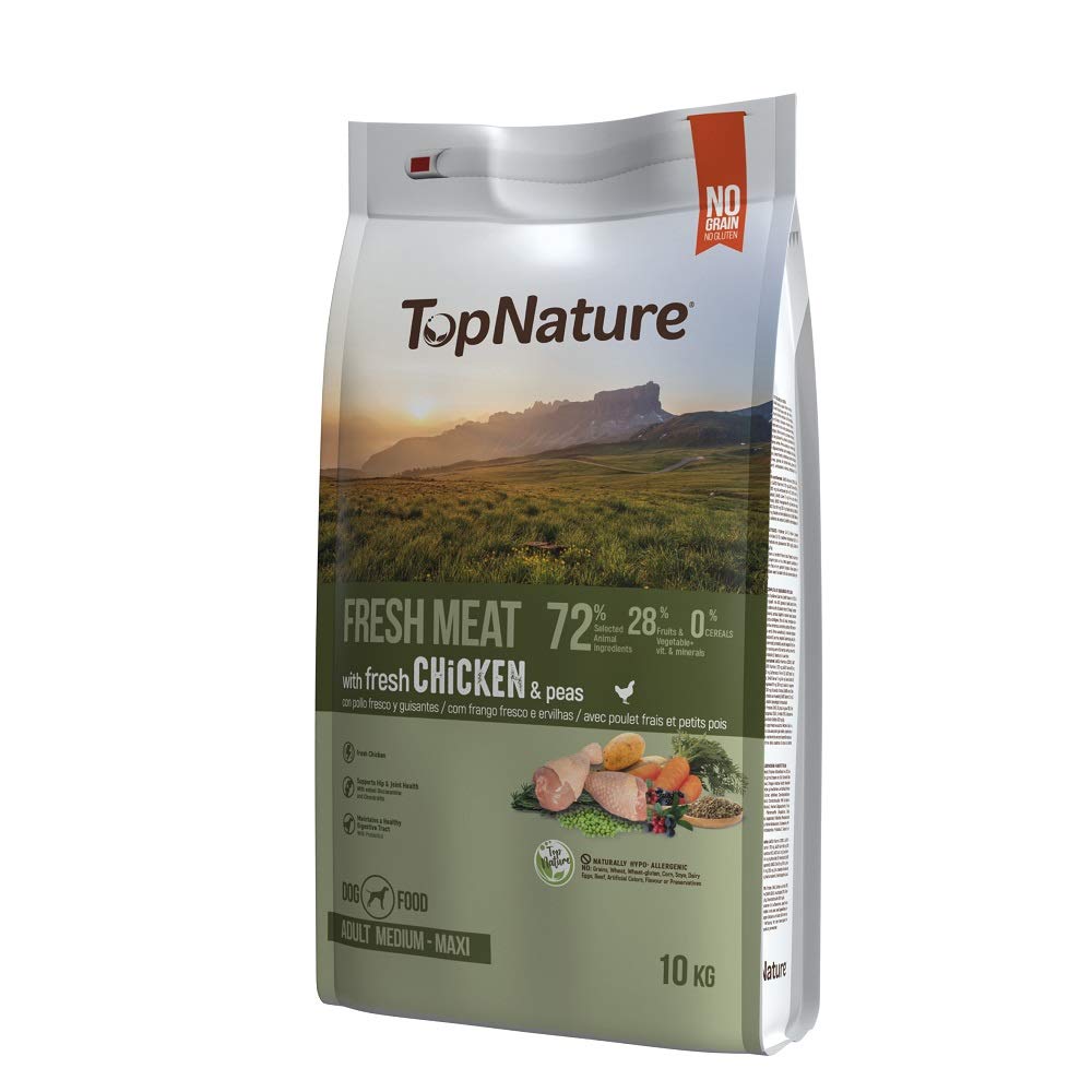 Pienso TOPNATURE Pollo, Perros Razas Medianas-Maxi, Saco 10 kg