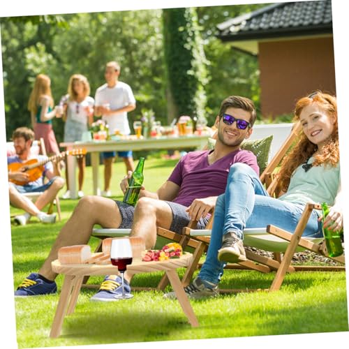 Table de pique-nique extérieure pliable et support à verres à vin pour camping - 3