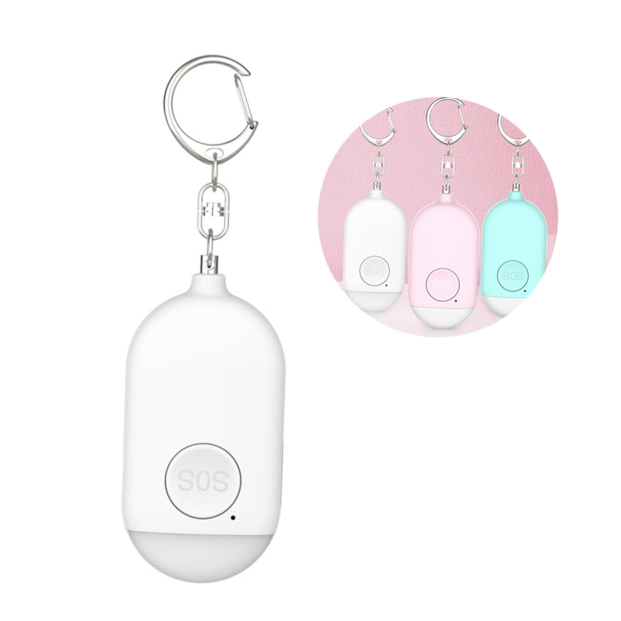 DOITOOL 3 Pièces Mini Alarme de Coffre-Fort Alarme d'urgence pour Femmes Porte-clés d's de sécurité Anti avertisseurs sonores Anti- de sécurité pour Fille
