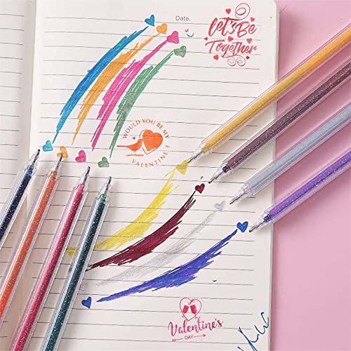 Set de 18 bolígrafos de gel metálico brillante miniatura 6