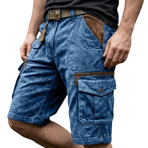 Short cargo en jean pour homme ample pour éviter la chaleur en été
