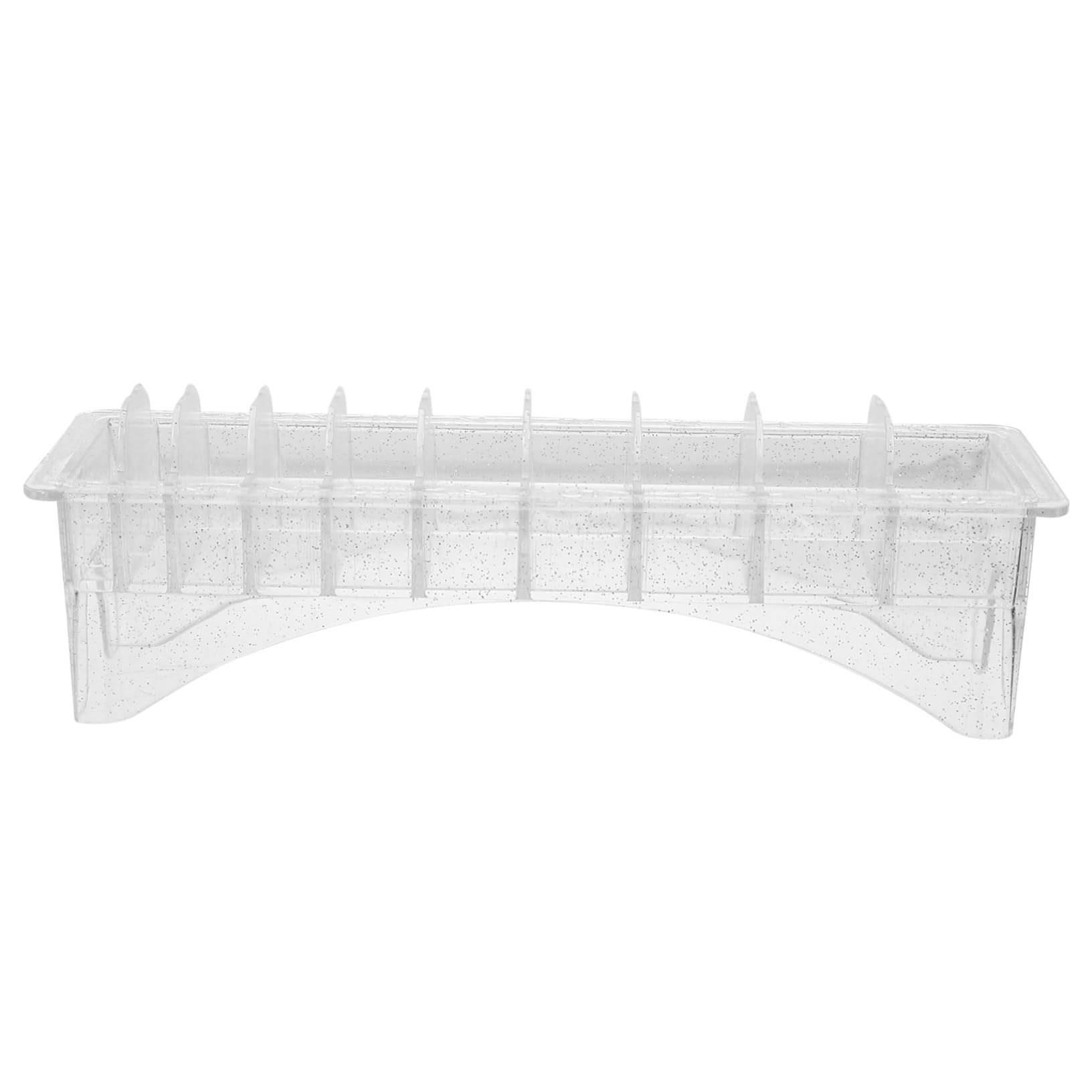 Beavorty Hair Clipper Guard Blade Holder Case Barber Clippers Accessory 10 Grids Storage Box Clipper Guard Organizer for Barber Cliers